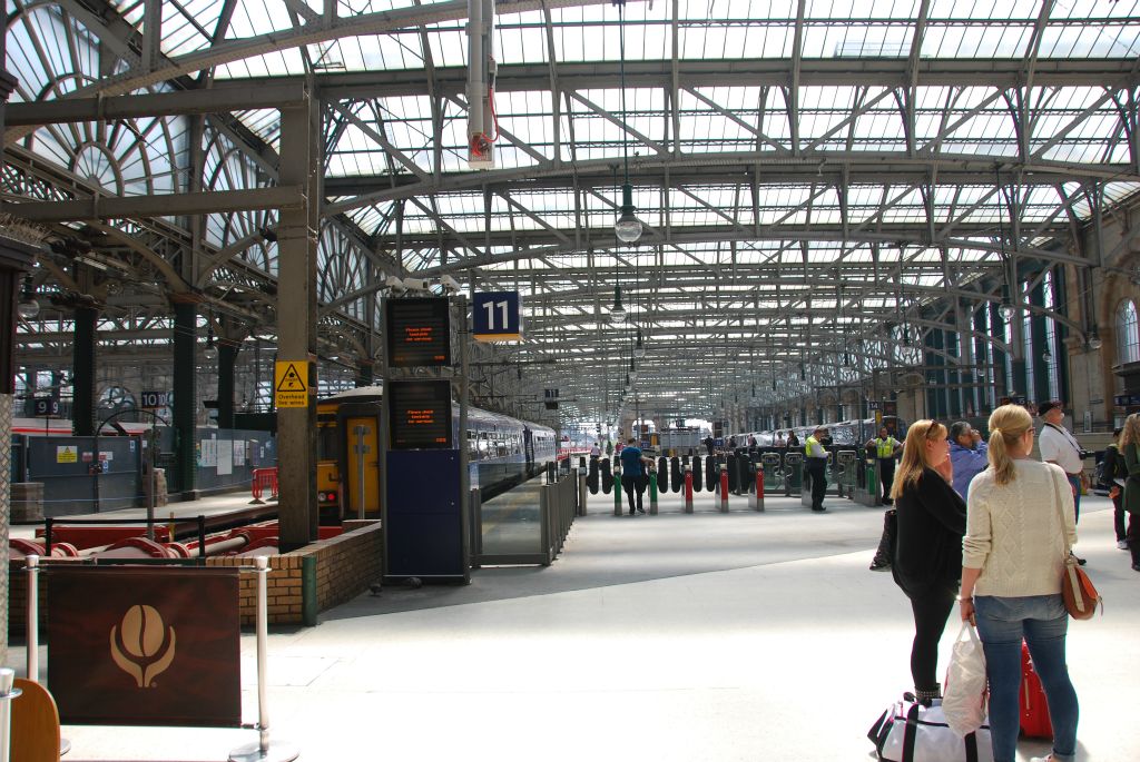 The spaceous transportation hub of Scotland's largest city.